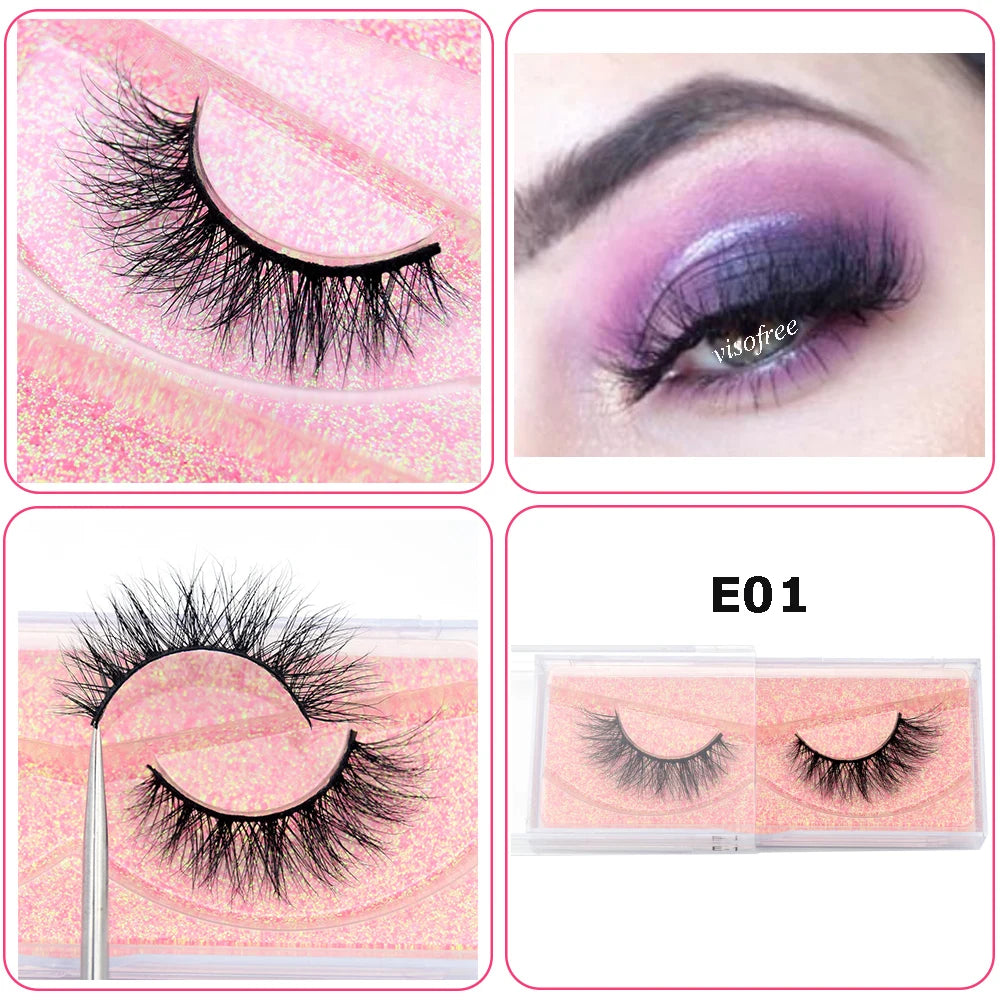 Mink Eyelashes Hand Made Crisscross False Eyelashes Cruelty for Makeup Tools
