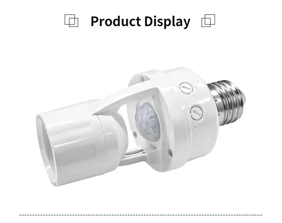 Surface-mounted Infrared Human Body Sensor Switch Lamp Holder Corridor E27 Screw lLamp Holder Auto On/Off Motion Light Socket
