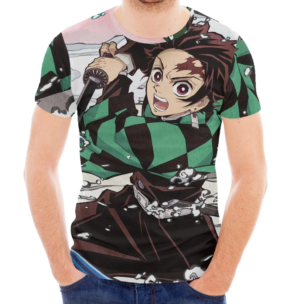 T Shirts Kids Anime Shirt O Neck Graphic Boys Summer Clothing Costume Male Clot