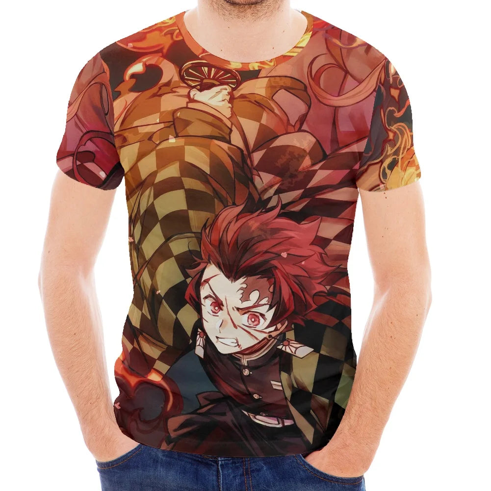 T Shirts Kids Anime Shirt O Neck Graphic Boys Summer Clothing Costume Male Clot