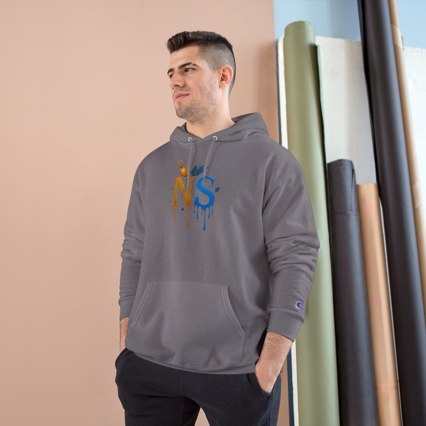 Stylish King NS Champion Hoodie, Trendy Hooded Sweatshirt, Urban Streetwear, Perfect Gift for Him, Casual Fashion for Every Occasion