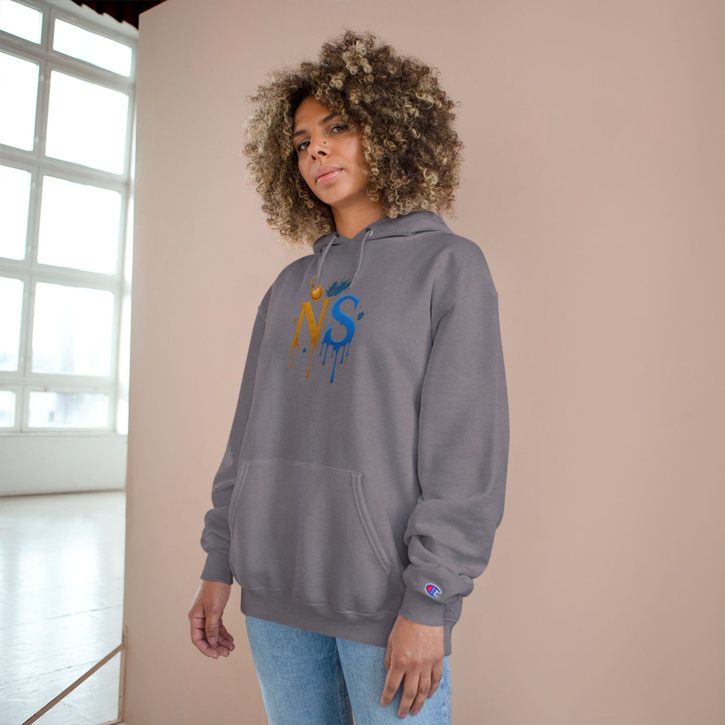 Stylish King NS Champion Hoodie, Trendy Hooded Sweatshirt, Urban Streetwear, Perfect Gift for Him, Casual Fashion for Every Occasion
