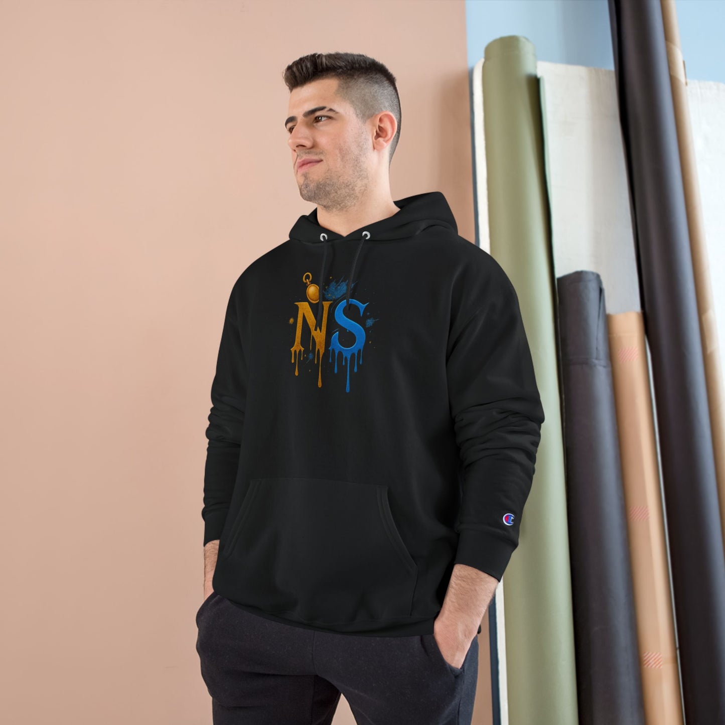 Stylish King NS Champion Hoodie, Trendy Hooded Sweatshirt, Urban Streetwear, Perfect Gift for Him, Casual Fashion for Every Occasion