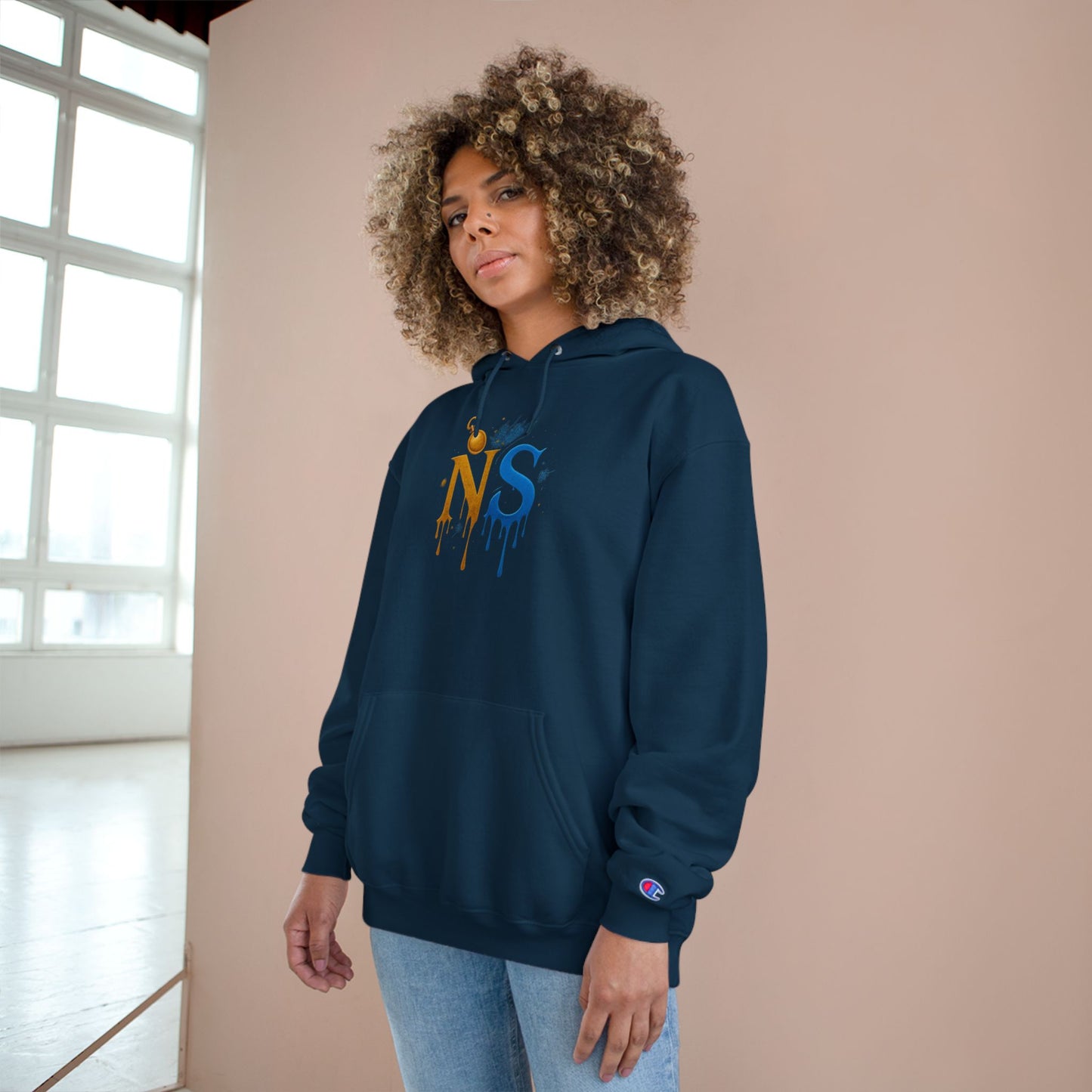 Stylish King NS Champion Hoodie, Trendy Hooded Sweatshirt, Urban Streetwear, Perfect Gift for Him, Casual Fashion for Every Occasion