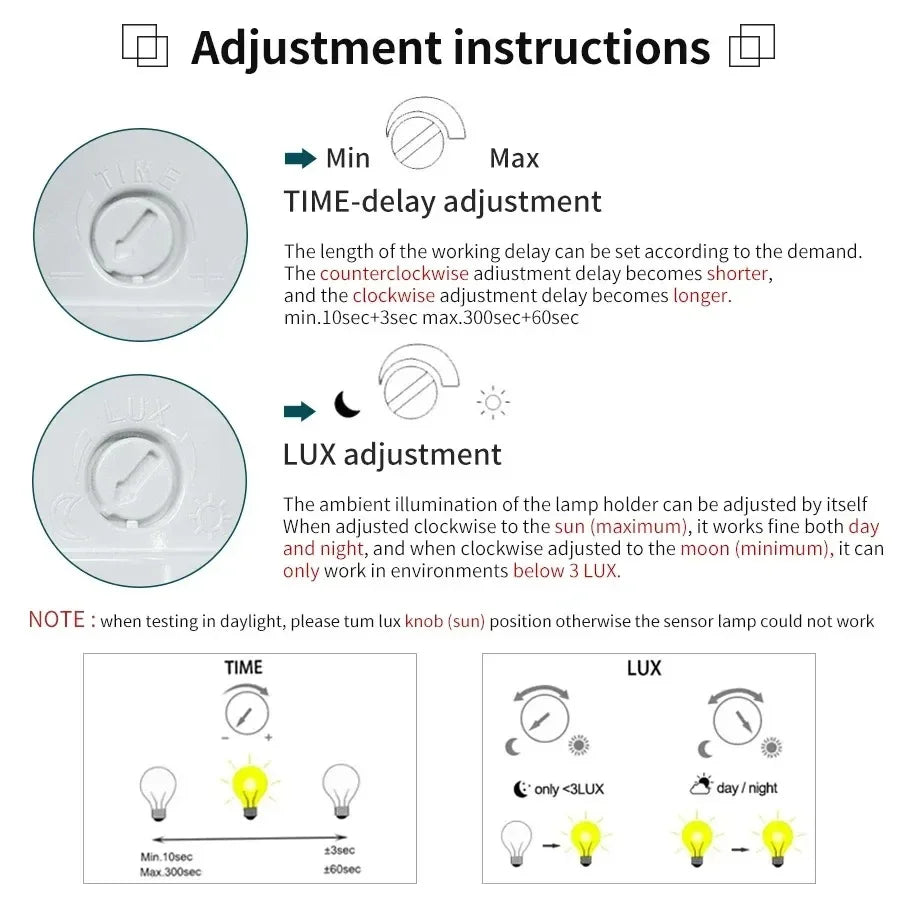 Surface-mounted Infrared Human Body Sensor Switch Lamp Holder Corridor E27 Screw lLamp Holder Auto On/Off Motion Light Socket