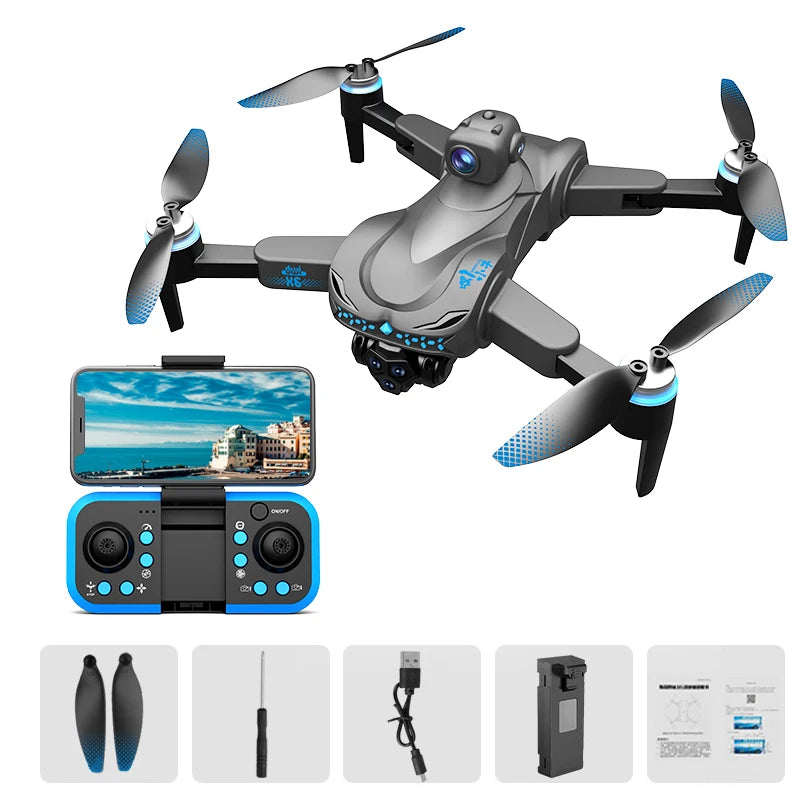 DWi NEW X6 fixed-high general airdrop dual-photometer electric-controlled barrier-avoiding drone large-screen RC drone toy gifts