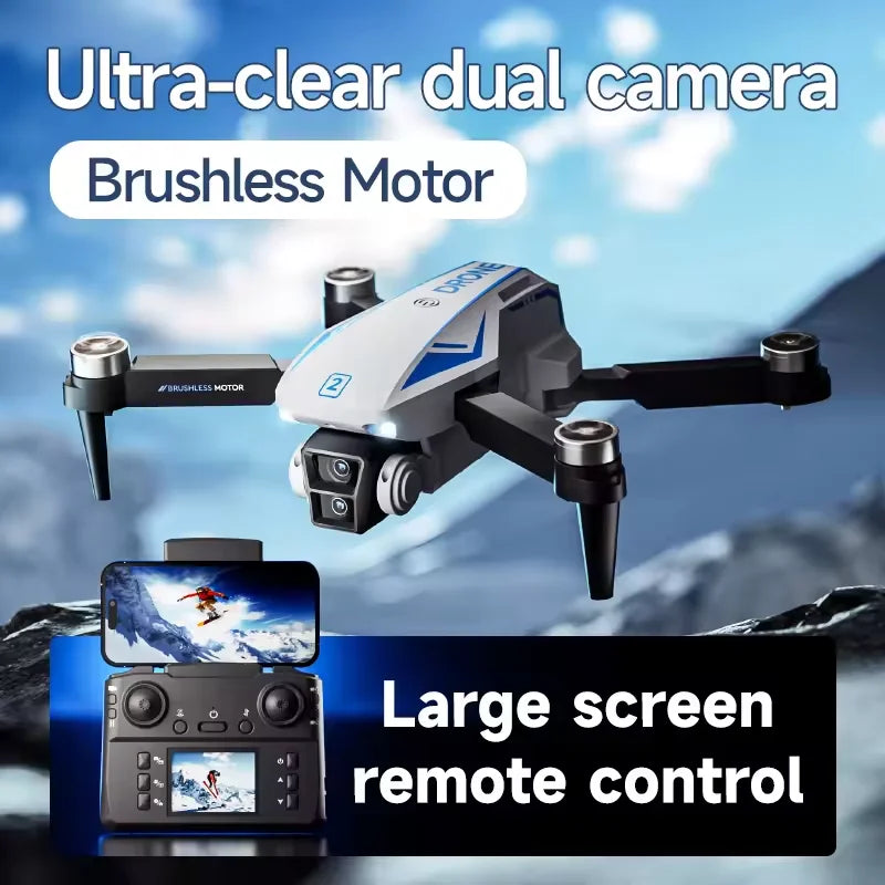 New 2025 M2 Drone 8K Professinal With 1080P Wide Angle HD Camera RC Quadcopter Foldable Helicopter WIFI FPV Height Hold Gift Toy