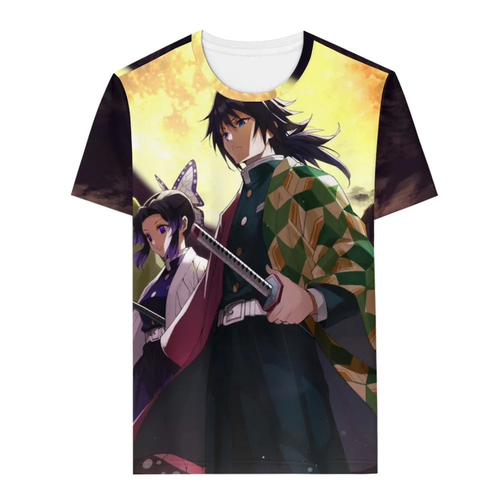 T Shirts Kids Anime Shirt O Neck Graphic Boys Summer Clothing Costume Male Clot