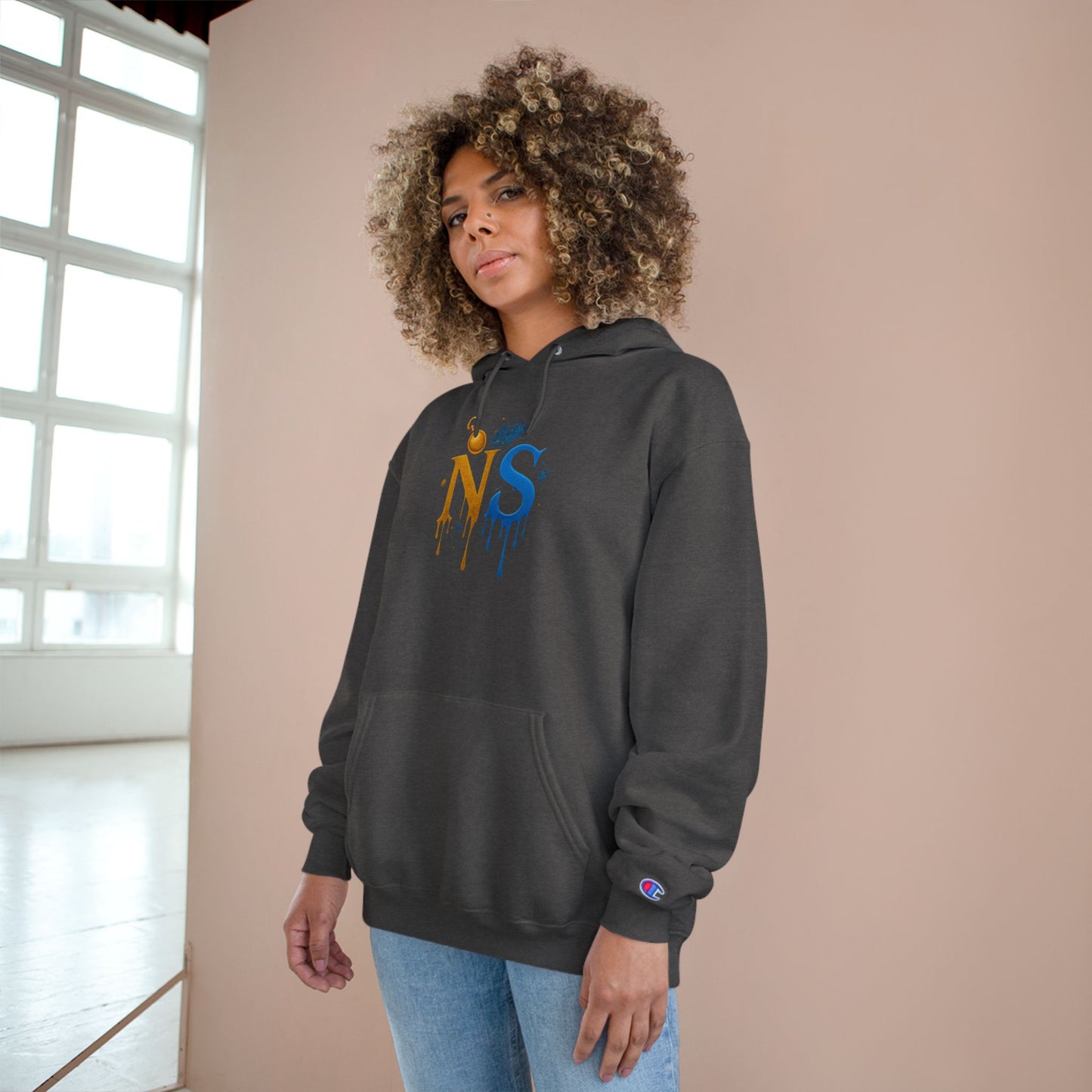 Stylish King NS Champion Hoodie, Trendy Hooded Sweatshirt, Urban Streetwear, Perfect Gift for Him, Casual Fashion for Every Occasion