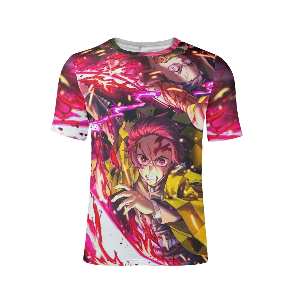 T Shirts Kids Anime Shirt O Neck Graphic Boys Summer Clothing Costume Male Clot