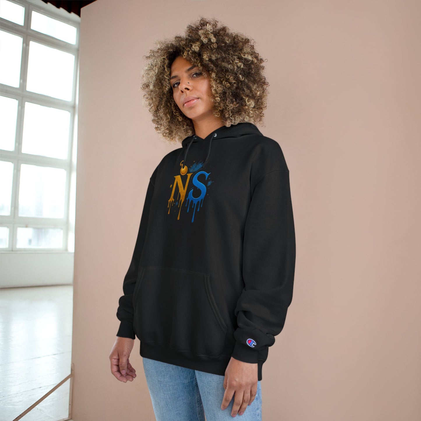 Stylish King NS Champion Hoodie, Trendy Hooded Sweatshirt, Urban Streetwear, Perfect Gift for Him, Casual Fashion for Every Occasion
