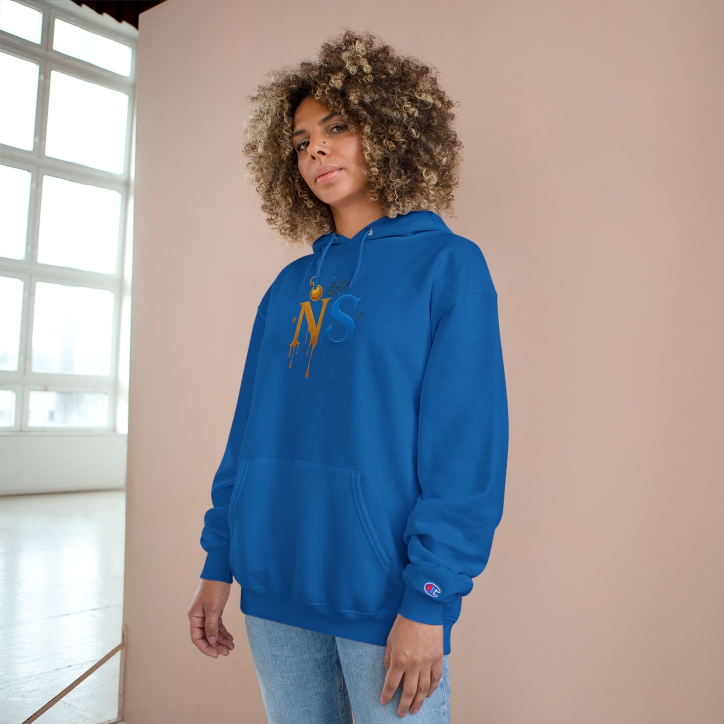 Stylish King NS Champion Hoodie, Trendy Hooded Sweatshirt, Urban Streetwear, Perfect Gift for Him, Casual Fashion for Every Occasion