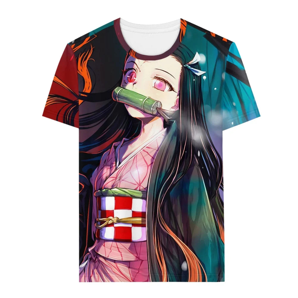 T Shirts Kids Anime Shirt O Neck Graphic Boys Summer Clothing Costume Male Clot