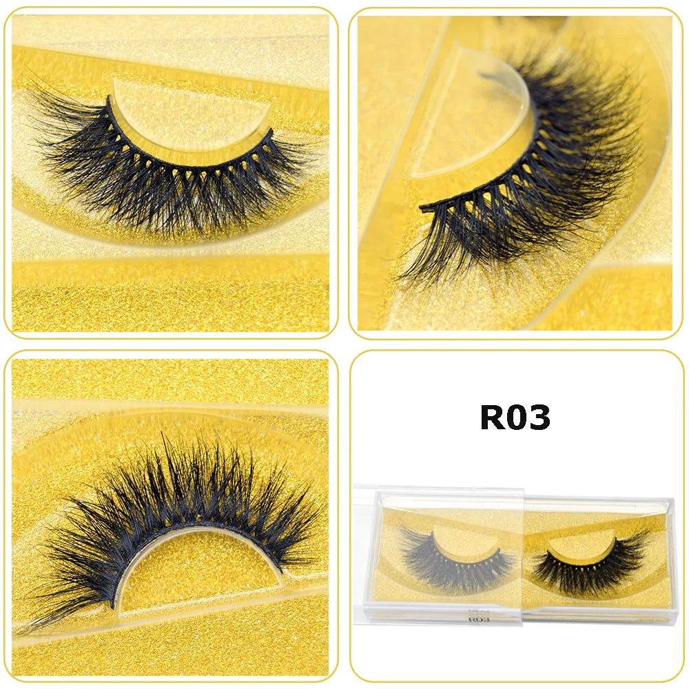 Mink Eyelashes Hand Made Crisscross False Eyelashes Cruelty for Makeup Tools