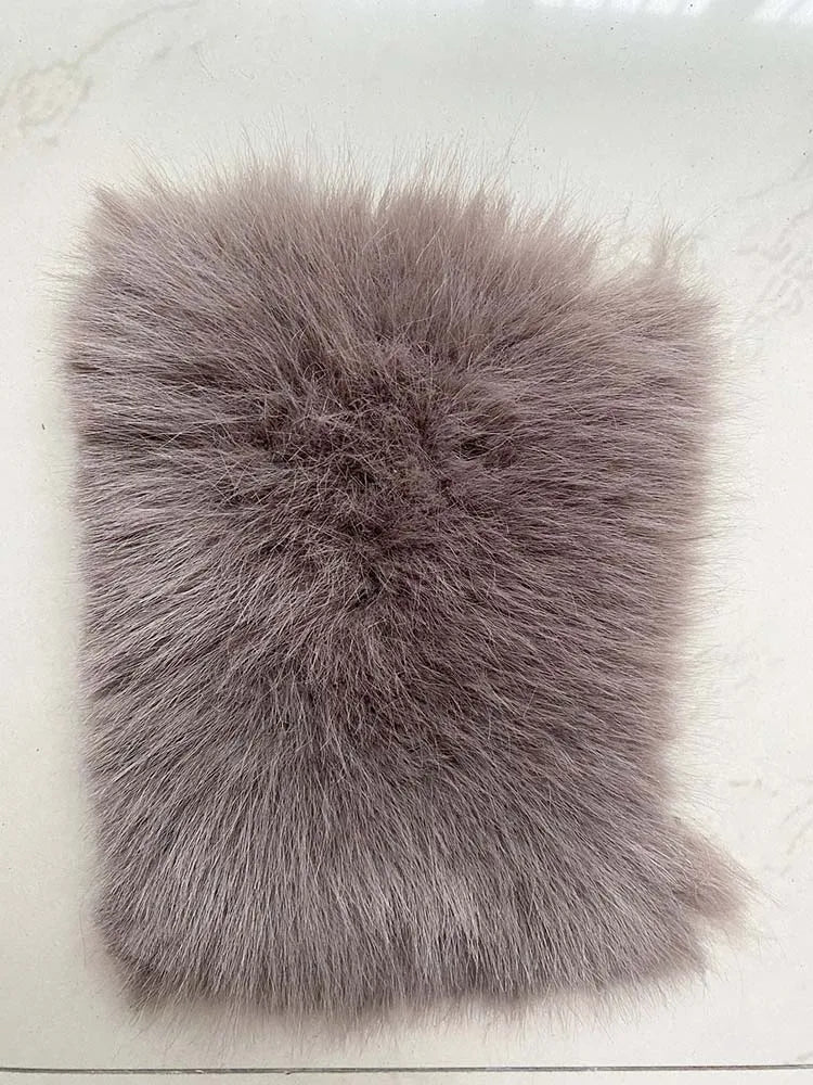Luxury Faux Fox Fur Coat Slim Long Pink Red Blue Faux Fur Jacket Women