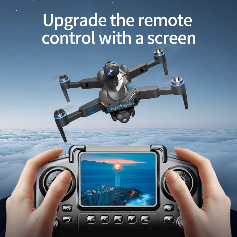 DWi NEW X6 fixed-high general airdrop dual-photometer electric-controlled barrier-avoiding drone large-screen RC drone toy gifts