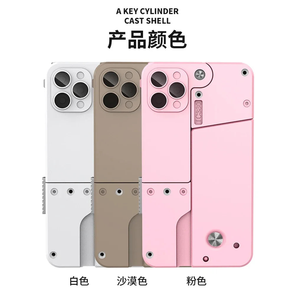 IC380 Foldable Phone Case Shape Pistol Creative Toy Bullet Gun With Bullet Adult Children Cute Case Model Phone Accessories Gift