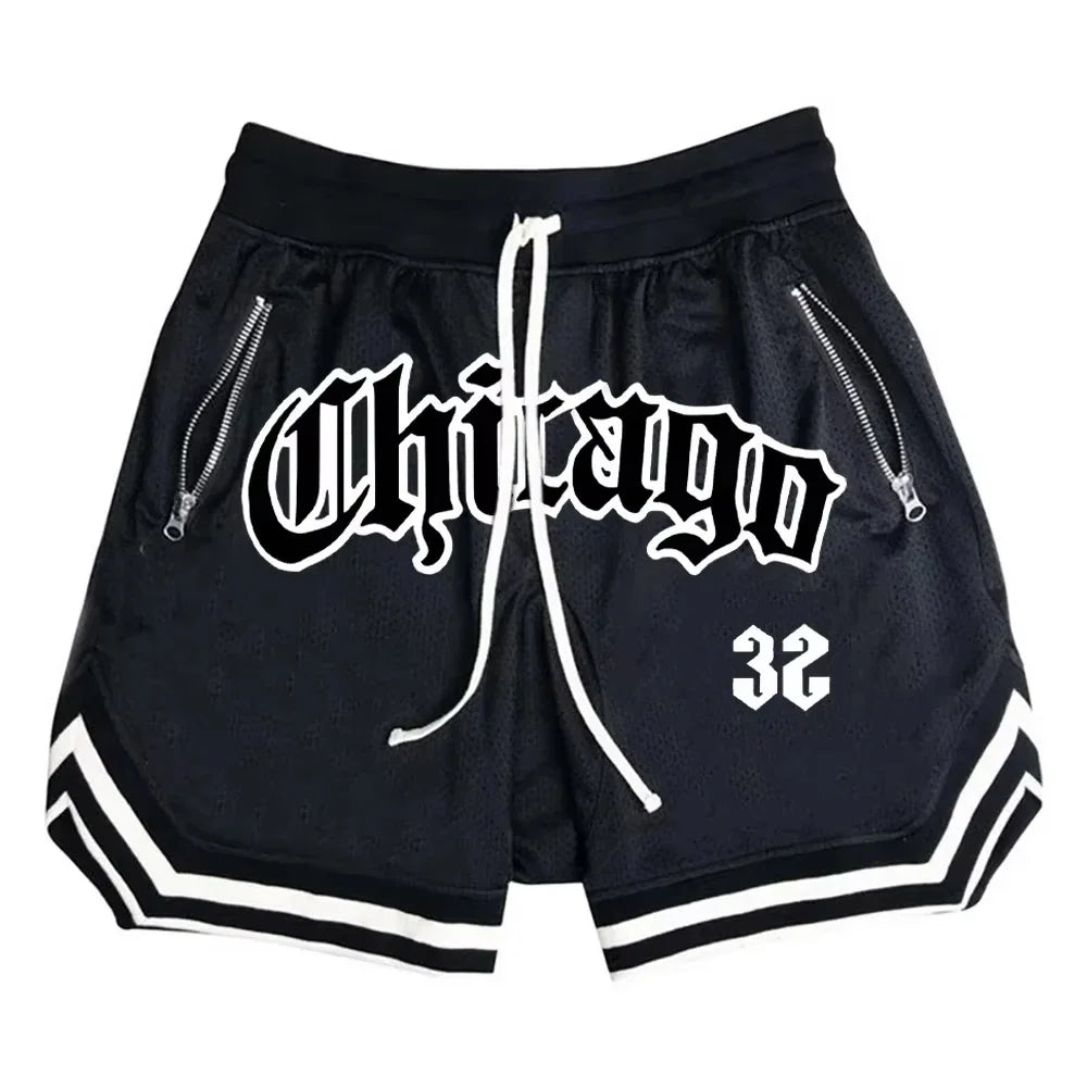 Chicago Basketball Shorts Men's Casual Sports Shorts Breathable