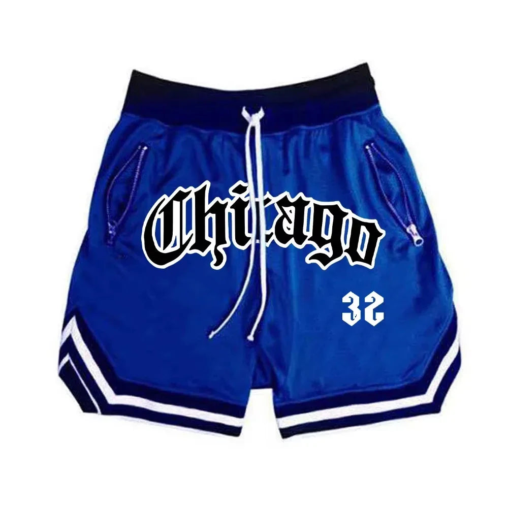 Chicago Basketball Shorts Men's Casual Sports Shorts Breathable