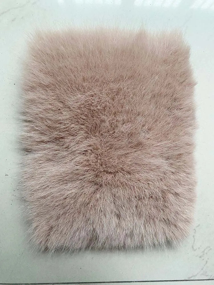 Luxury Faux Fox Fur Coat Slim Long Pink Red Blue Faux Fur Jacket Women