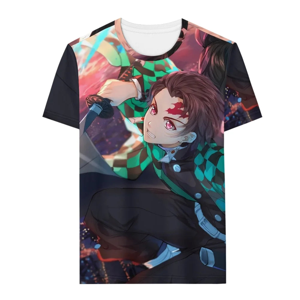 T Shirts Kids Anime Shirt O Neck Graphic Boys Summer Clothing Costume Male Clot