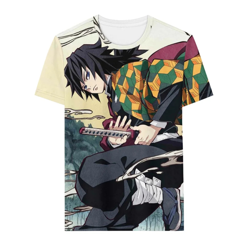 T Shirts Kids Anime Shirt O Neck Graphic Boys Summer Clothing Costume Male Clot