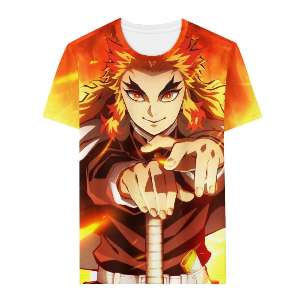 T Shirts Kids Anime Shirt O Neck Graphic Boys Summer Clothing Costume Male Clot