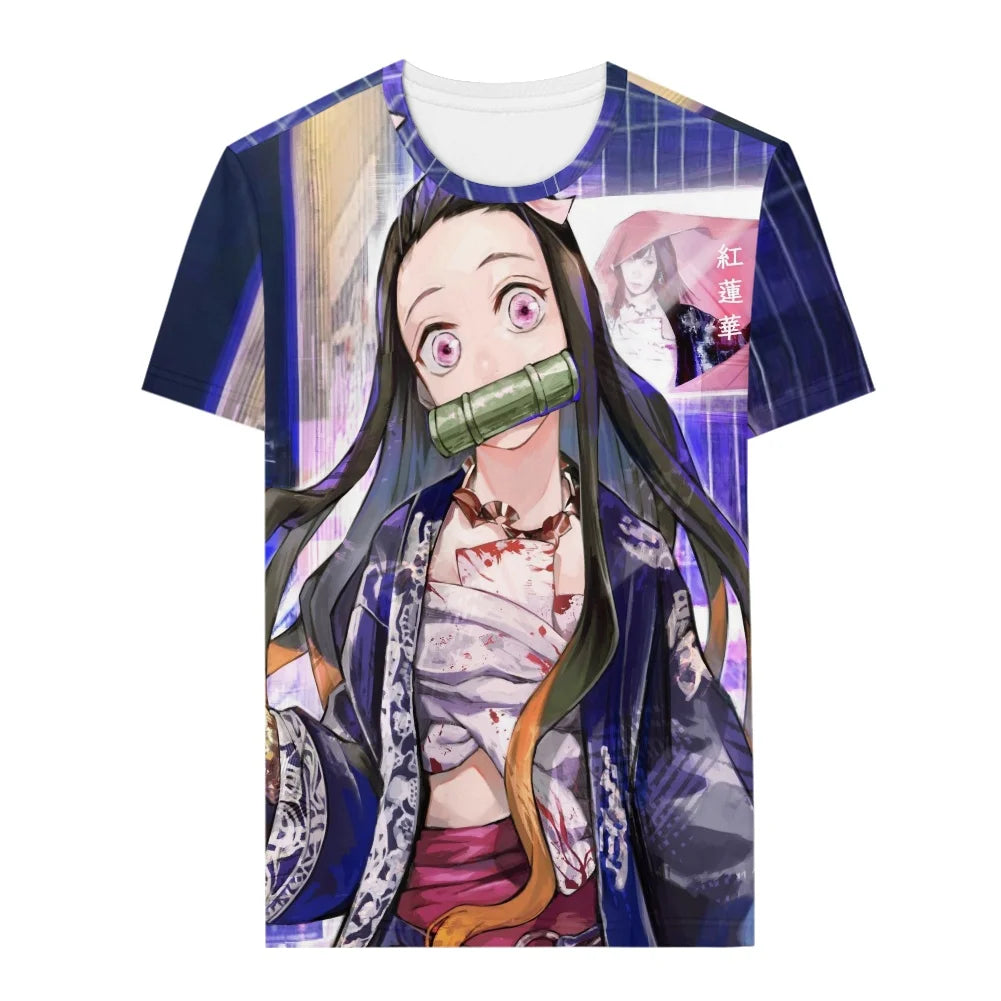 T Shirts Kids Anime Shirt O Neck Graphic Boys Summer Clothing Costume Male Clot