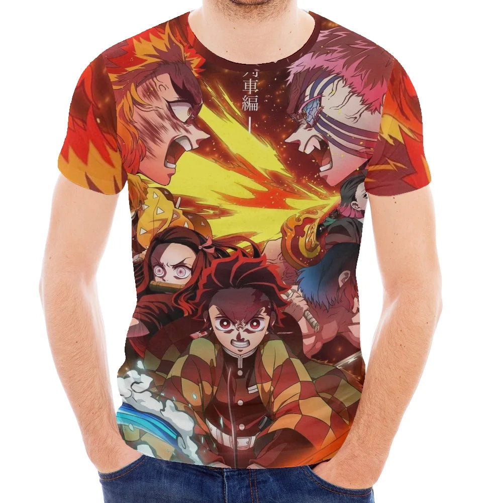 T Shirts Kids Anime Shirt O Neck Graphic Boys Summer Clothing Costume Male Clot