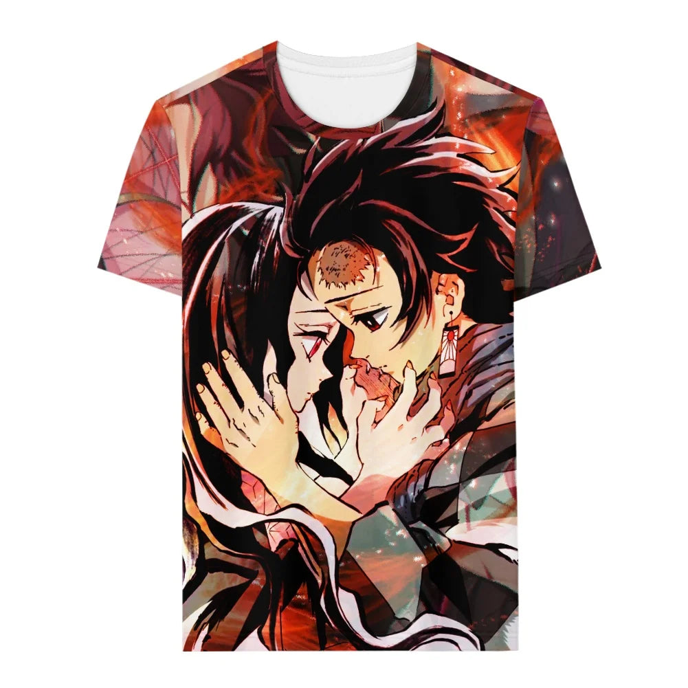 T Shirts Kids Anime Shirt O Neck Graphic Boys Summer Clothing Costume Male Clot