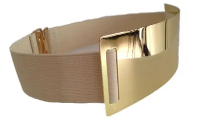 Belts for Woman Gold Silver Brand Belt Classy Elastic Ceinture Femme 5 Color