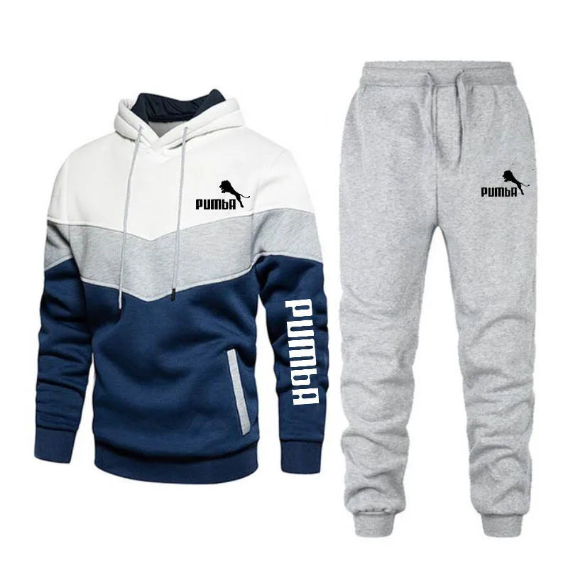 Hoodie+pants Pieces Casual Tracksuit Male Sportswear Brand Clothing Sweat Suit