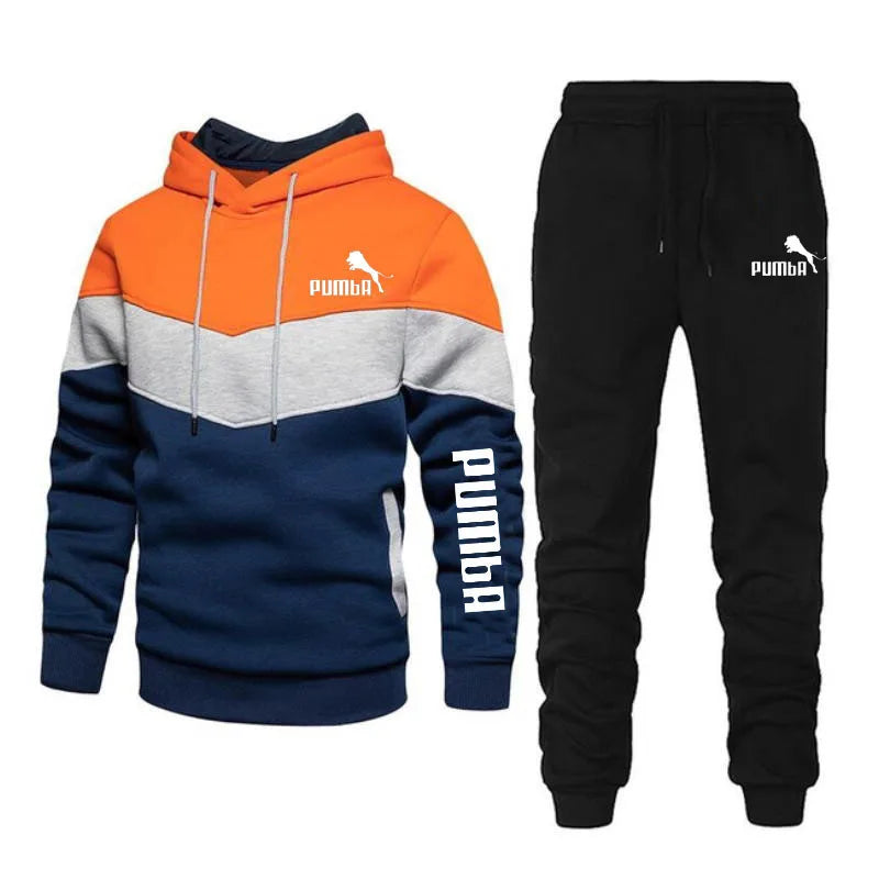 Hoodie+pants Pieces Casual Tracksuit Male Sportswear Brand Clothing Sweat Suit