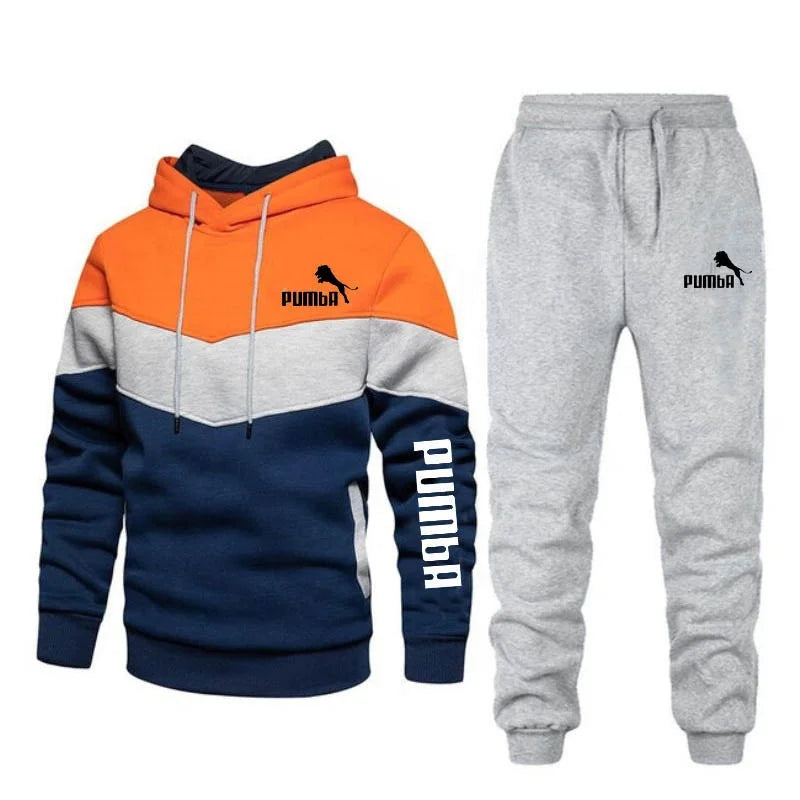 Hoodie+pants Pieces Casual Tracksuit Male Sportswear Brand Clothing Sweat Suit