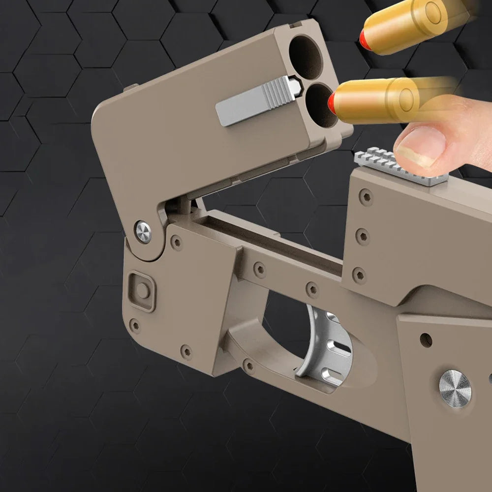 IC380 Foldable Phone Case Shape Pistol Creative Toy Bullet Gun With Bullet Adult Children Cute Case Model Phone Accessories Gift