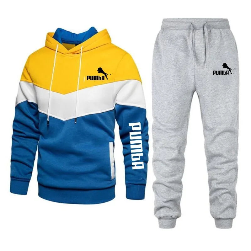 Hoodie+pants Pieces Casual Tracksuit Male Sportswear Brand Clothing Sweat Suit