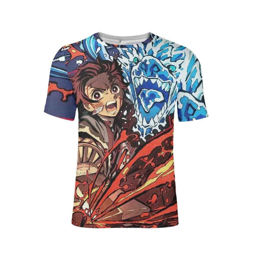 T Shirts Kids Anime Shirt O Neck Graphic Boys Summer Clothing Costume Male Clot