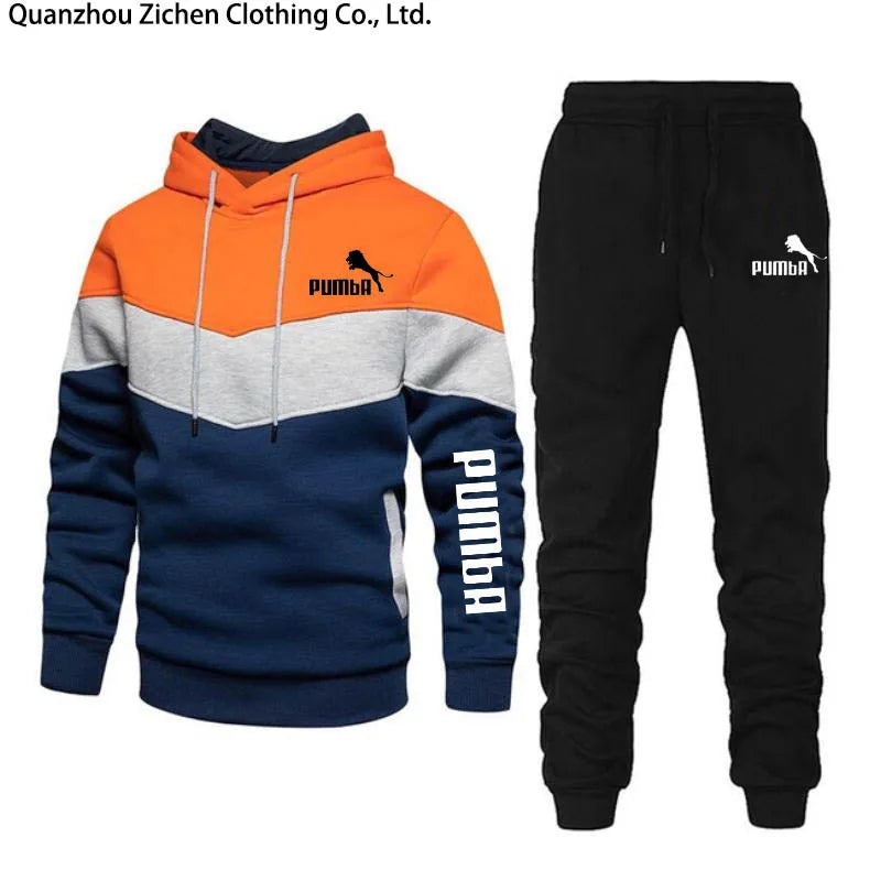 Hoodie+pants Pieces Casual Tracksuit Male Sportswear Brand Clothing Sweat Suit