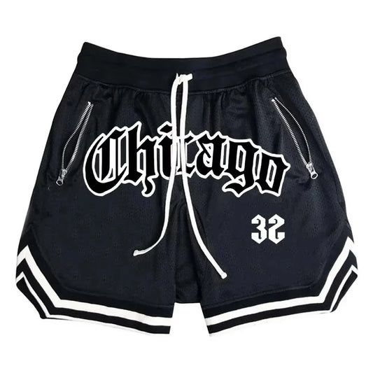 Chicago Basketball Shorts Men's Casual Sports Shorts Breathable