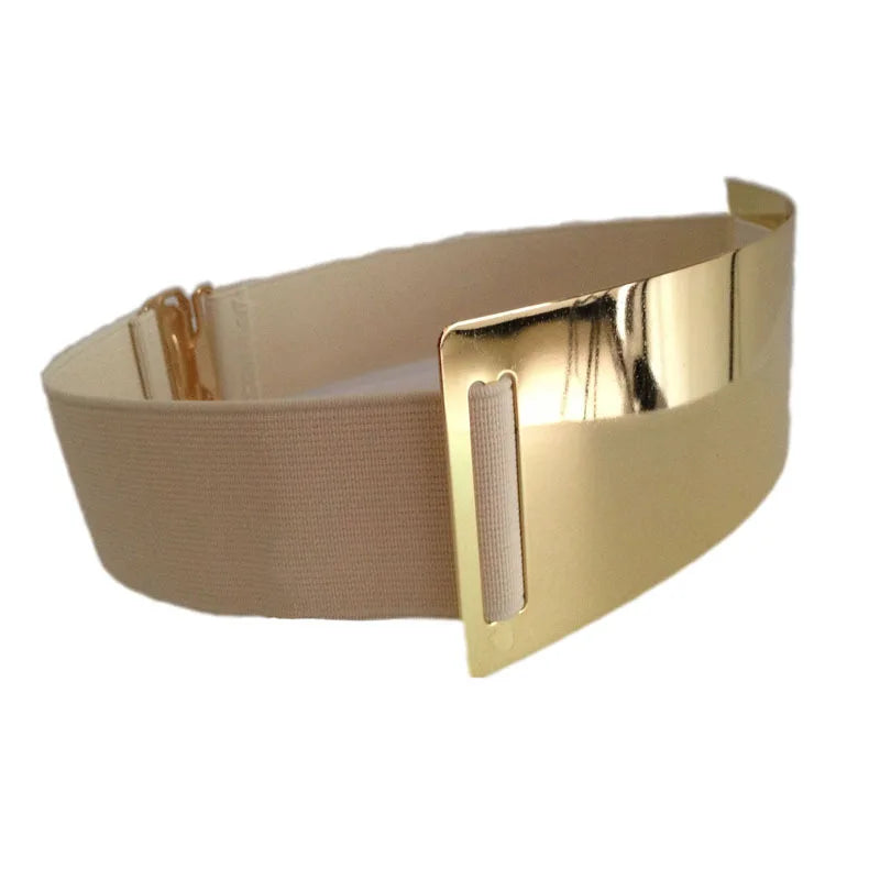 Belts for Woman Gold Silver Brand Belt Classy Elastic Ceinture Femme 5 Color