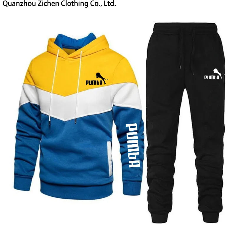 Hoodie+pants Pieces Casual Tracksuit Male Sportswear Brand Clothing Sweat Suit