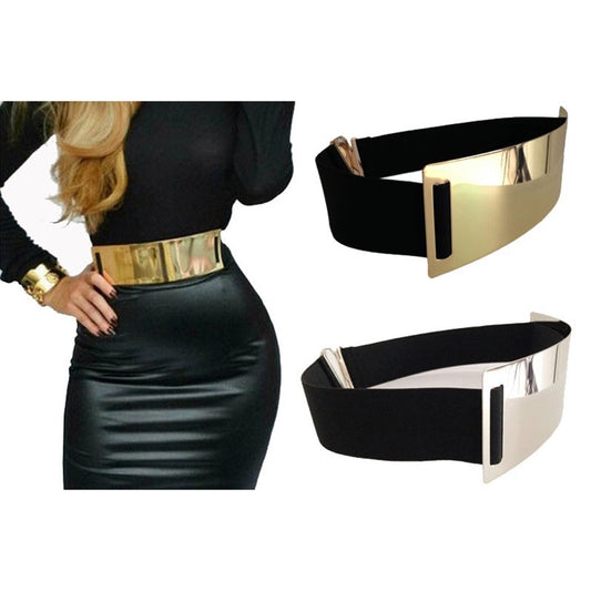 Belts for Woman Gold Silver Brand Belt Classy Elastic Ceinture Femme 5 Color