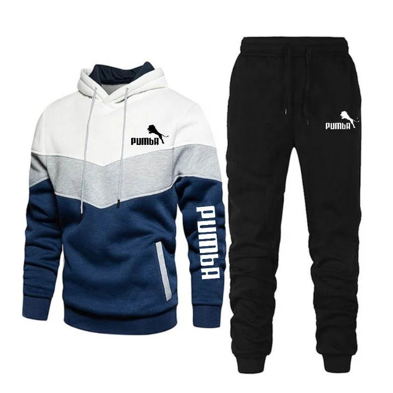 Hoodie+pants Pieces Casual Tracksuit Male Sportswear Brand Clothing Sweat Suit