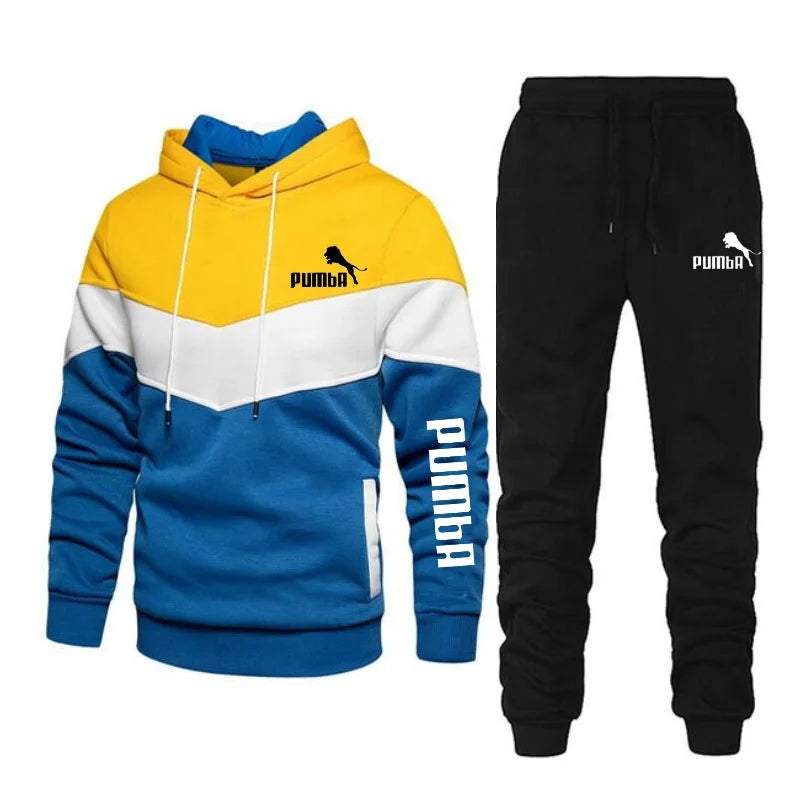 Hoodie+pants Pieces Casual Tracksuit Male Sportswear Brand Clothing Sweat Suit